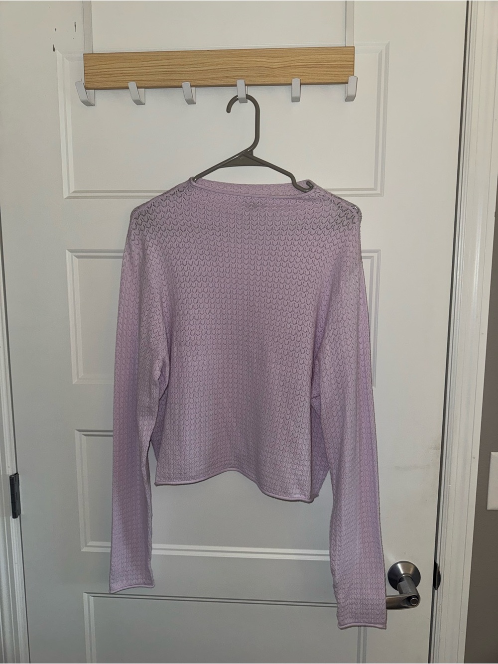 wild fable Lavender Textured Long-Sleeve Knit Top
